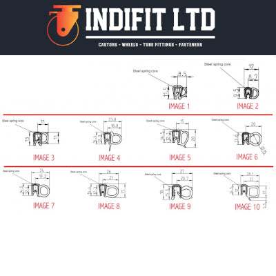 COMPRESSION GASKET GRIPPING EDGE STRIP - SIDE BUBBLE