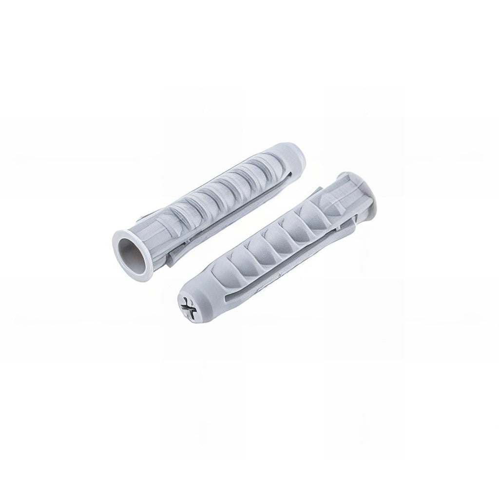 Standard and heavy duty masonry wallplugs with anti-rotation and flanged head for secure fastening