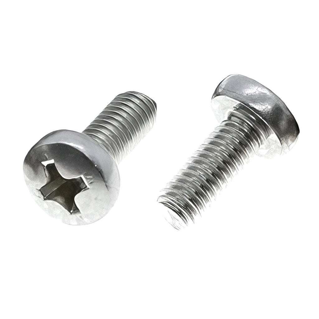 POZI pan head machine screws in zinc and stainless steel options