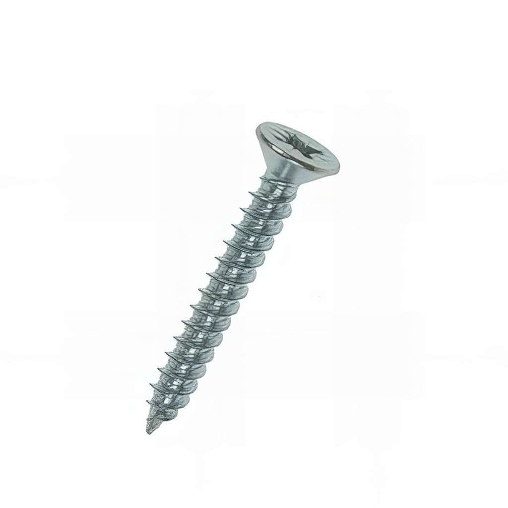 Steel zinc twinthread wood screws for hardwood and MDF with pozi head screwdriver compatibility