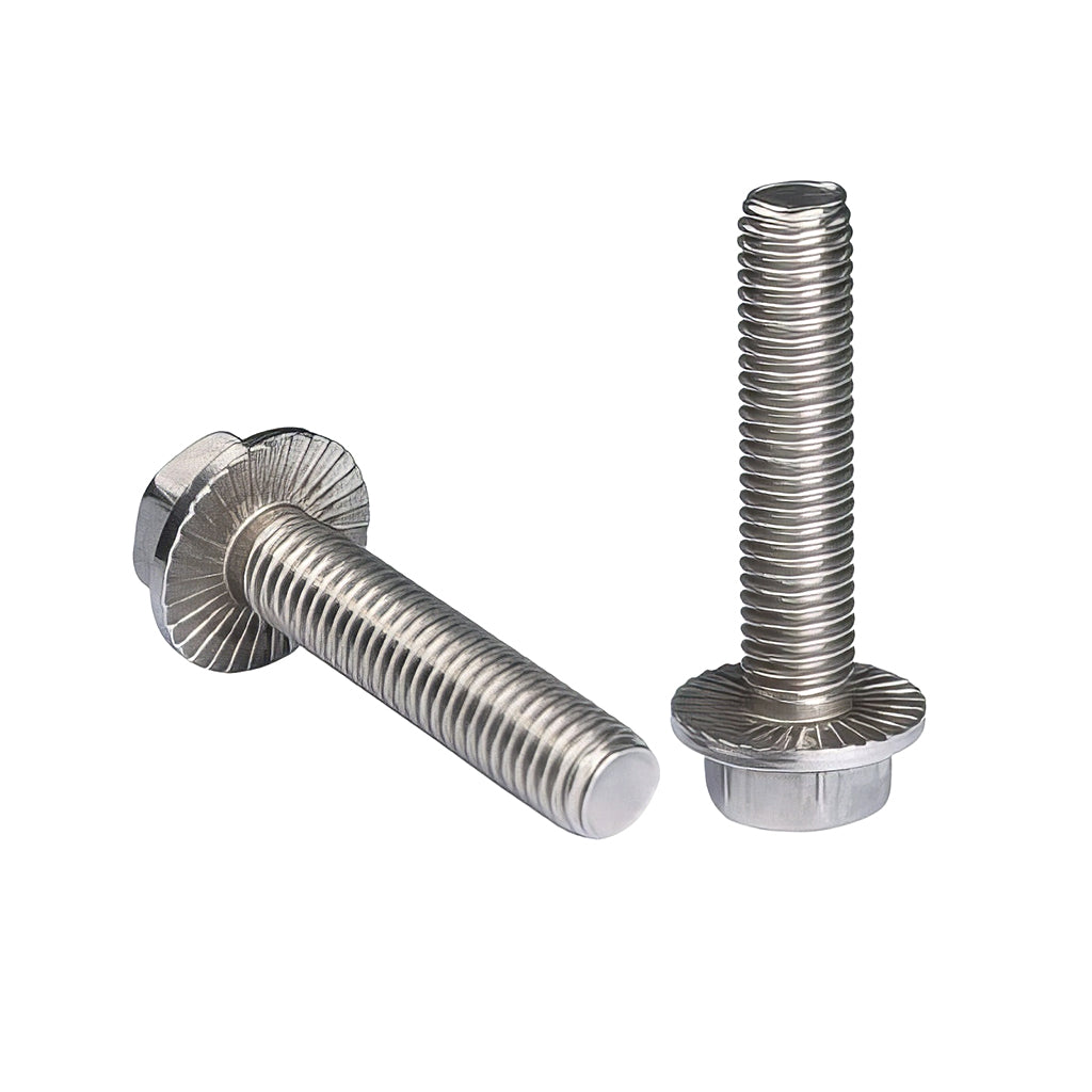Hexagon serrated flange faced grade 8.8 steel zinc fully threaded setscrew