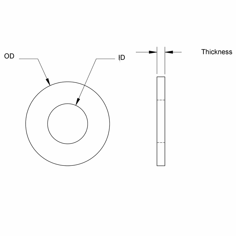 Standard Nylon Flat Washers