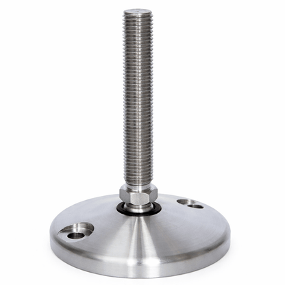 Bolt Down Heavy Duty stainless steel tilting levelling feet with corrosion resistance and self-aligning base for industrial use