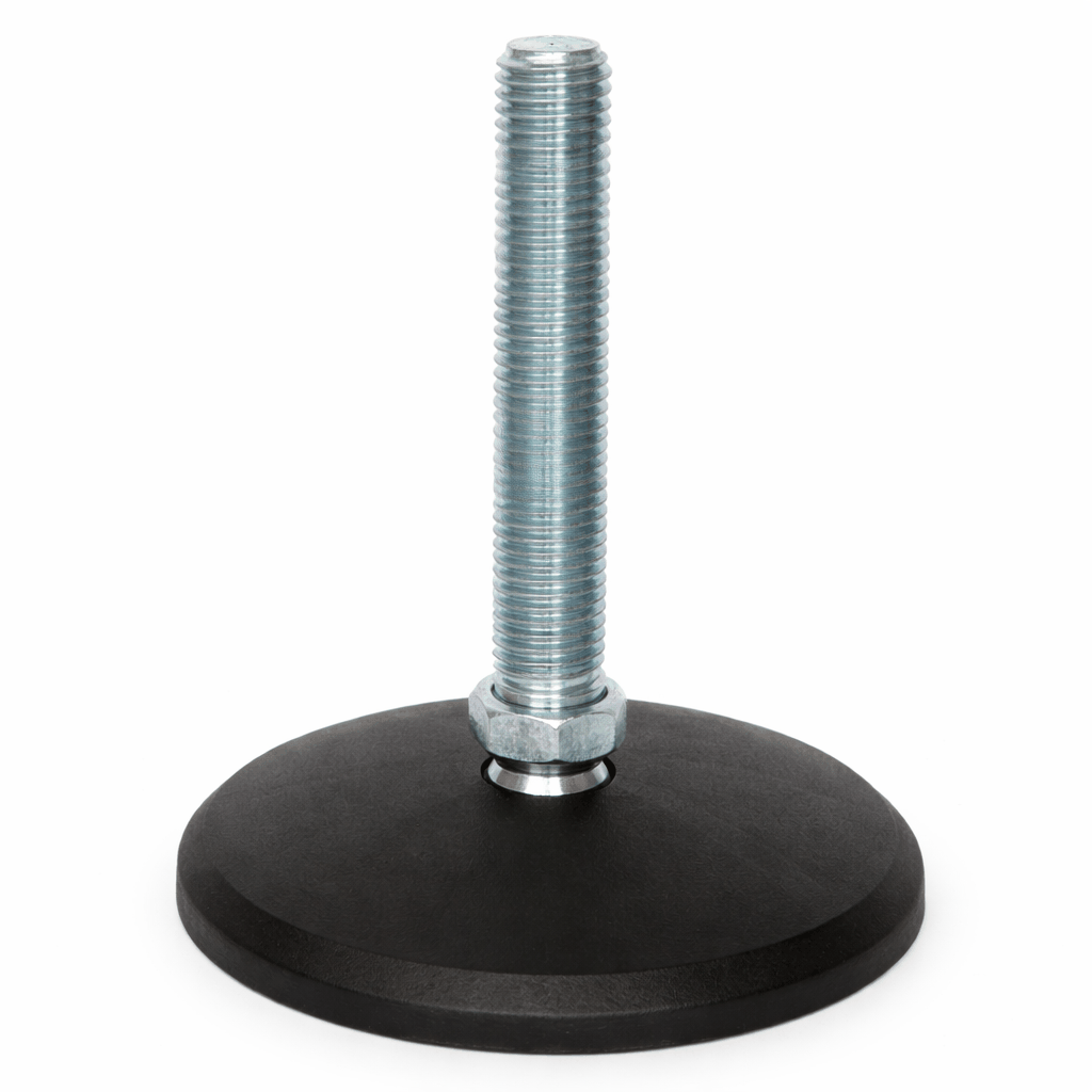 Economical heavy duty adjustable tilting foot for up to 900 kg load with bolt down base