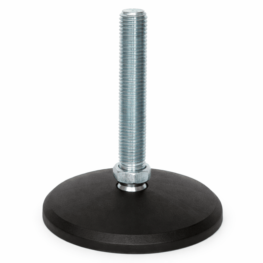 Economical heavy duty adjustable tilting foot for up to 900 kg load with bolt down base