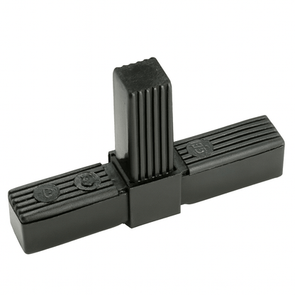 Plastic Square 3 Way T Tube Connectors for sturdy square tube frameworks