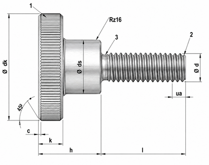 Stainless Steel Thumb Screws DIN 464