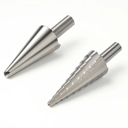 Heavy-duty Cone & Multicuts Drill Bits for precision step and conecut drilling in sheet metal, plastics, and non-ferrous metals