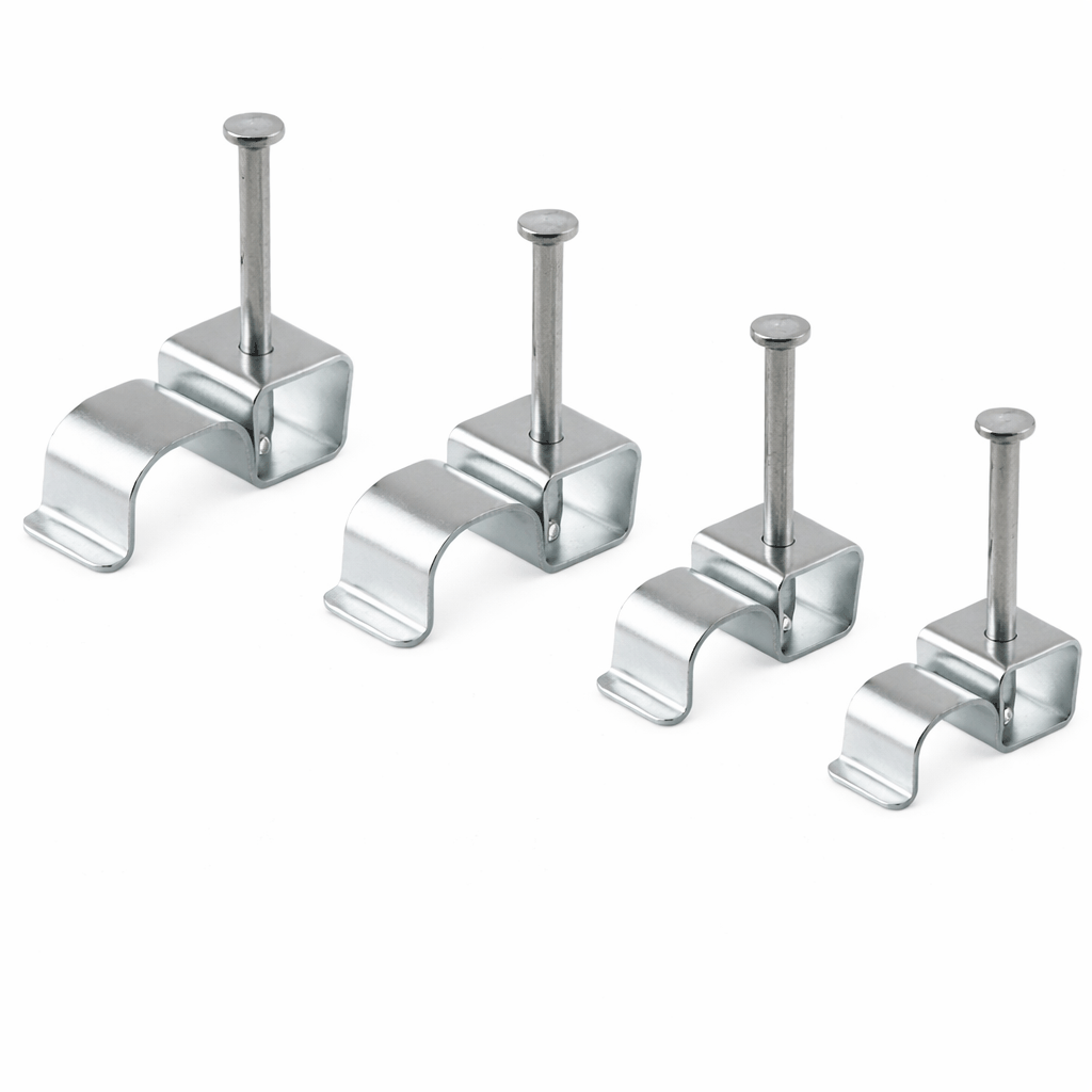 Metal FR Clips for fire-resistant cable fixing, compliant with 18th Edition standards