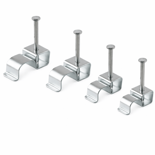 Metal FR Clips for fire-resistant cable fixing, compliant with 18th Edition standards