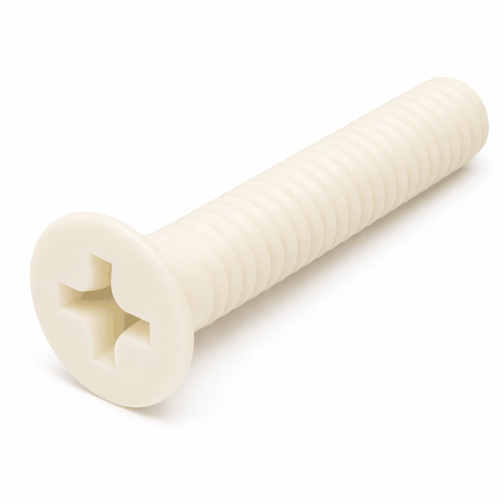 Countersunk Phillips screw nylon metric DIN 965 plastic machine screw pack of 1000