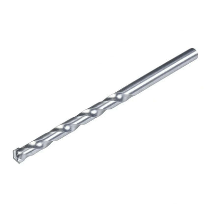 Set of heavy-duty masonry drill bits with tungsten carbide tips for concrete, brick, stone, and block drilling.