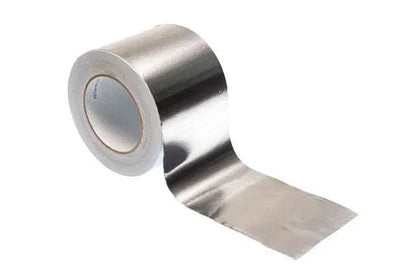 Roll of aluminium foil tape showcasing heat reflective and vapour sealing features for HVAC and insulation applications