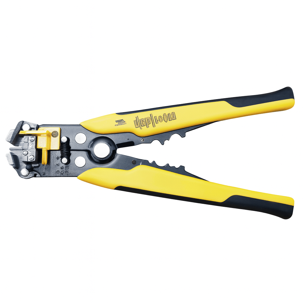 Auto Cable Stripper with self-adjusting wire stripping, crimping, and cutting tool for professional electrical work