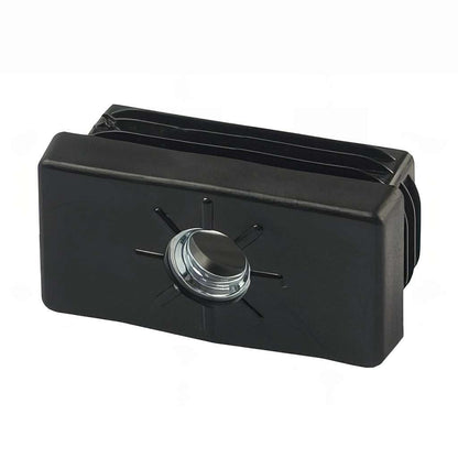 Plastic rectangular tube insert with metal thread for heavy duty use