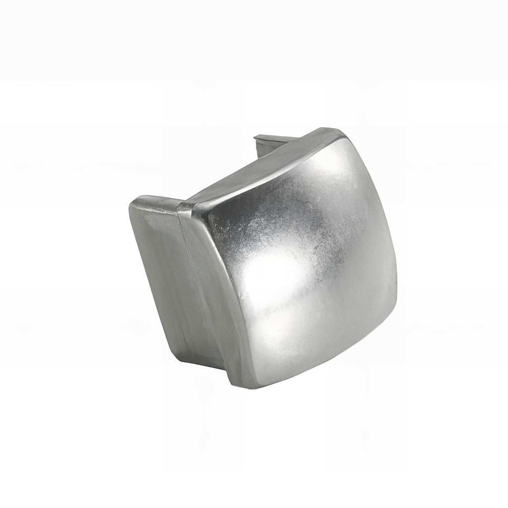 Pressed steel square imperial tube insert for heavy duty feet and closures with bright zinc or self colour finish