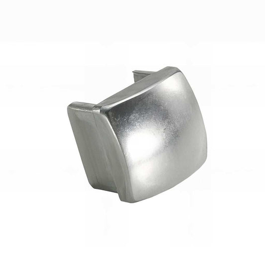 Pressed steel square imperial tube insert for heavy duty feet and closures with bright zinc or self colour finish