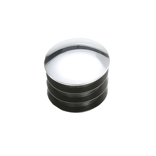 Plastic chrome round tube inserts with polyethylene base and decorative metal cap