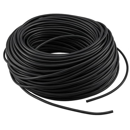 Black PVC sleeving for flexible, durable wire and cable insulation and protection