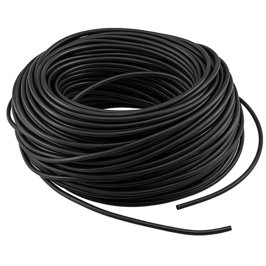 Black PVC sleeving for flexible, durable wire and cable insulation and protection