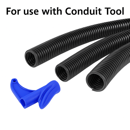 Split conduit nylon corrugated sleeving for flexible cable protection and organization