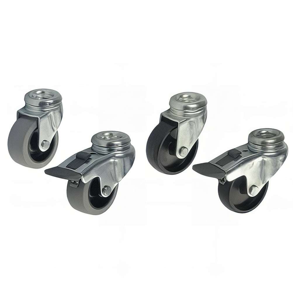 50 mm light duty swivel bolt hole castor with 35 kg load capacity and smooth 360° swivel rotation