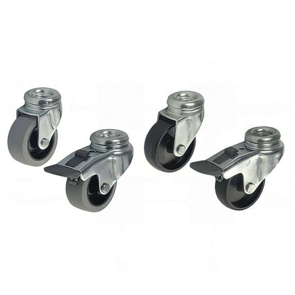 50 mm light duty swivel bolt hole castor with 35 kg load capacity and smooth 360° swivel rotation