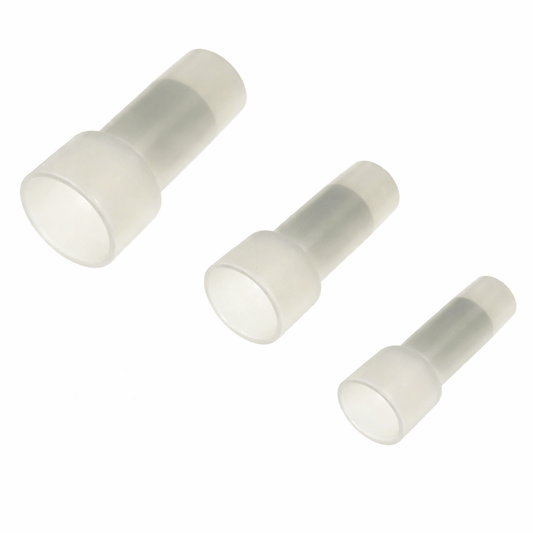Pack of 100 closed end connectors with copper conductor and nylon insulation for secure electrical wire termination