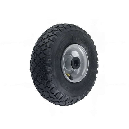 Medium duty pneumatic wheel with steel centre for load 75-200kg, shock absorption, and smooth traction