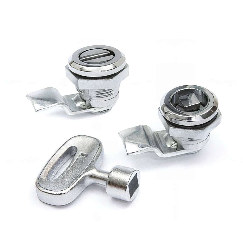 Zinc plated steel camlock latch with quarter turn and zinc die cast body