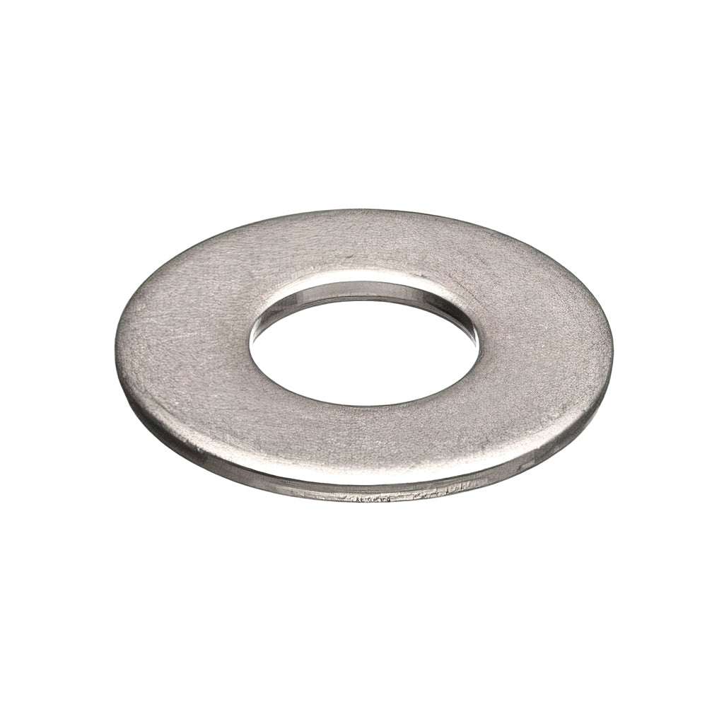 Stainless steel flat washers in various sizes and thicknesses