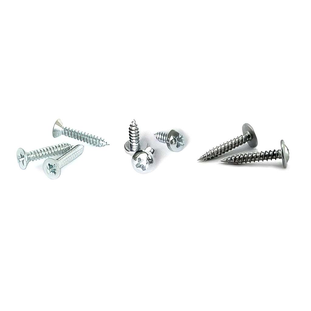 Steel zinc self tapping screw for metal with pre-drilled hole fastener option