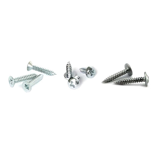 Steel zinc self tapping screw for metal with pre-drilled hole fastener option