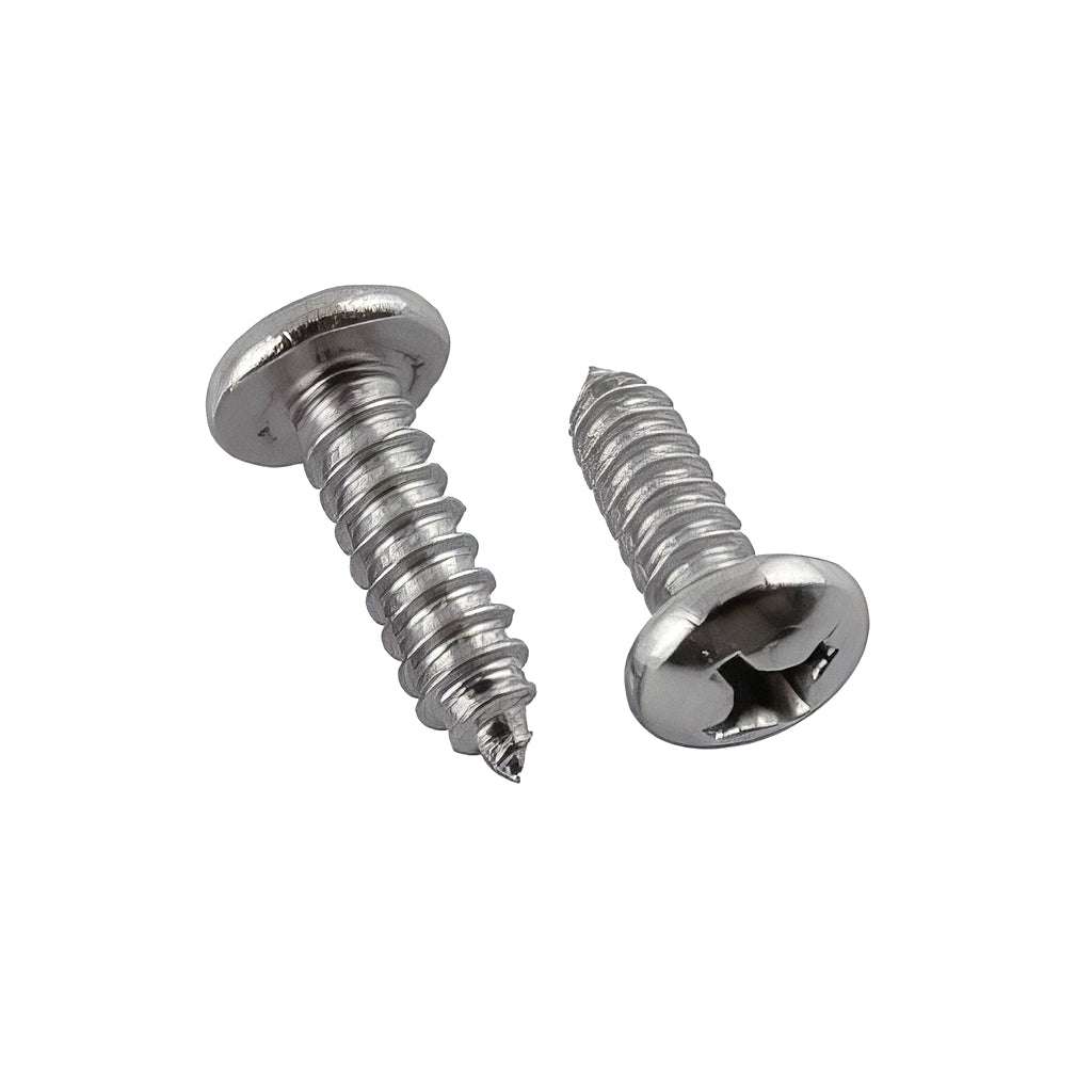 Stainless steel self tapping screw for metal with pre-drilled hole fastener option