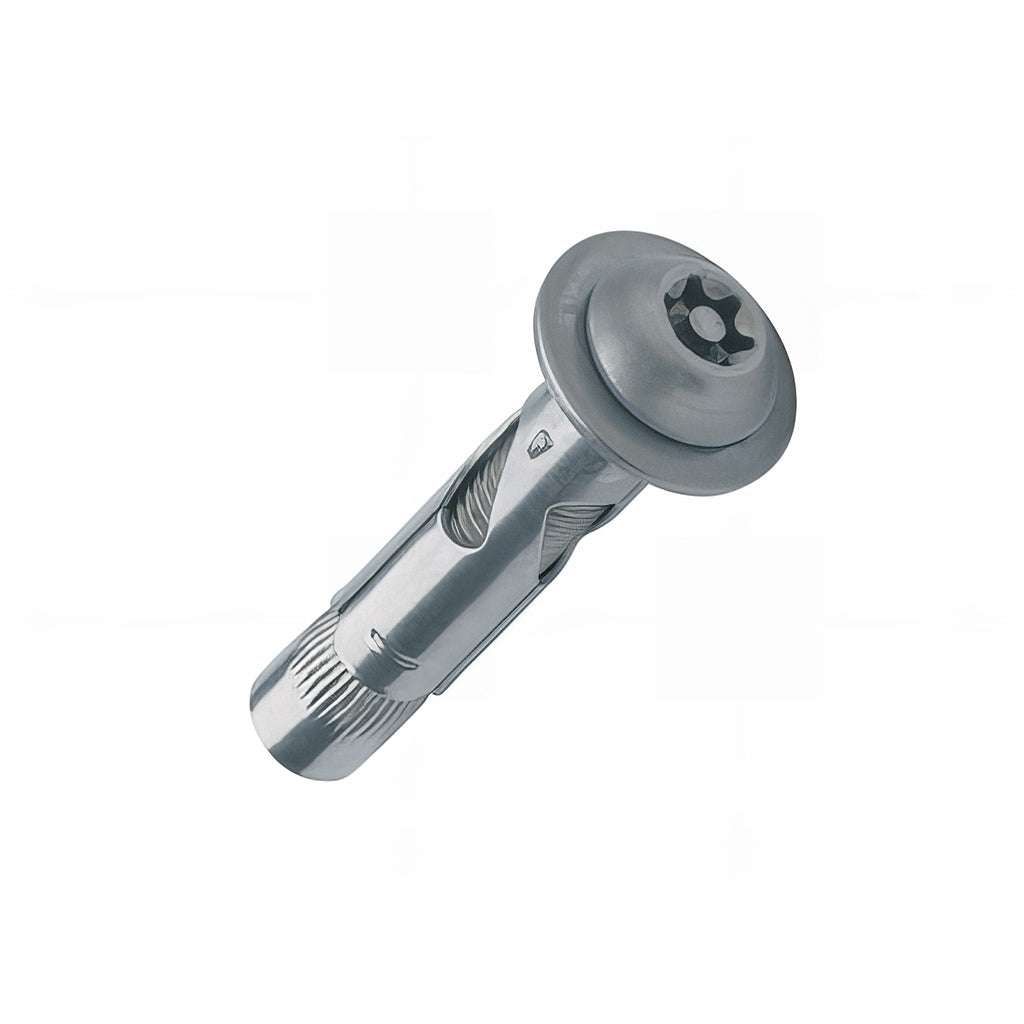 6 lobe pin head stainless steel masonry sleeve anchor for security applications