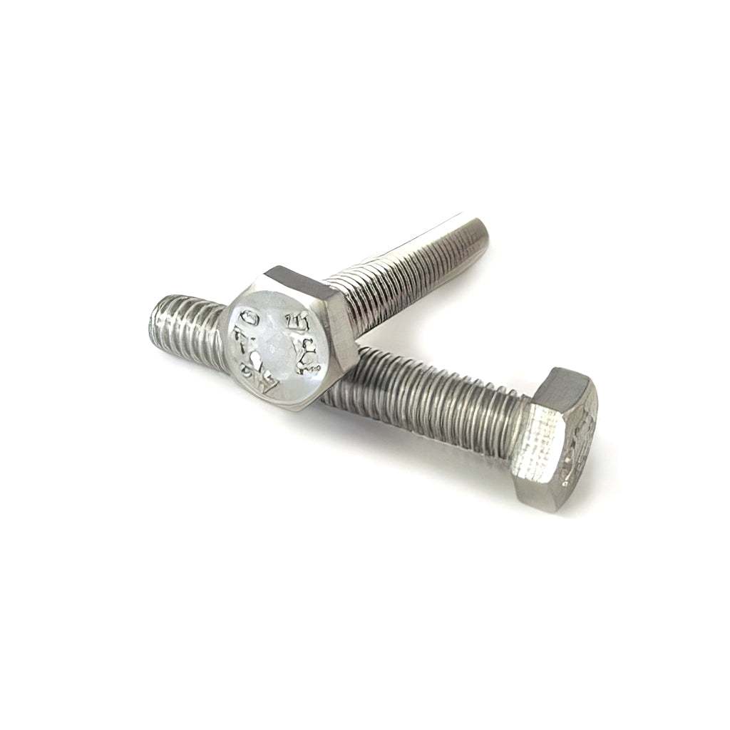 Hexagon stainless steel fully threaded setscrew grade A2 with hex head