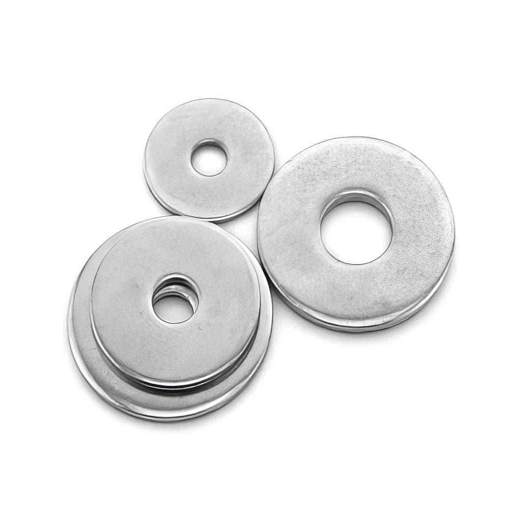BZP stainless steel mudguard penny repair washers with wide diameter for bolt pressure distribution