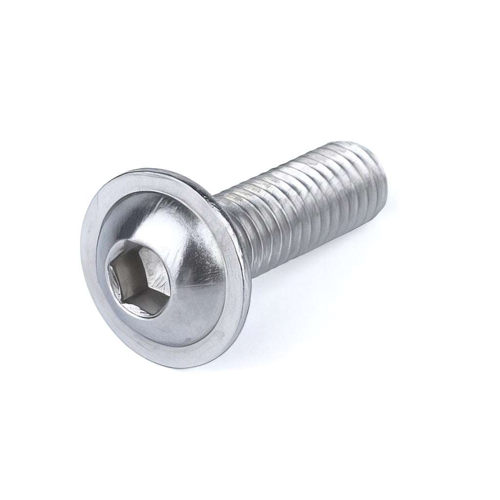 Button flange head socket screws in BZP, SC, and stainless steel options