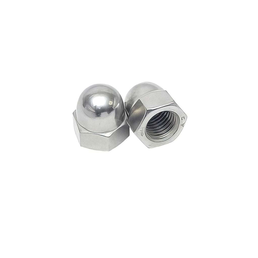 BZP steel zinc, nylon and stainless steel dome nuts selection