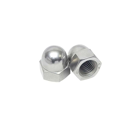 BZP steel zinc, nylon and stainless steel dome nuts selection