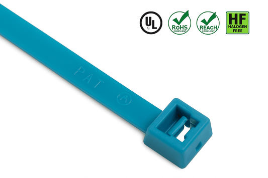 Bright fluorescent coloured nylon cable ties in multiple neon colors for strong, durable fastening and cable organization