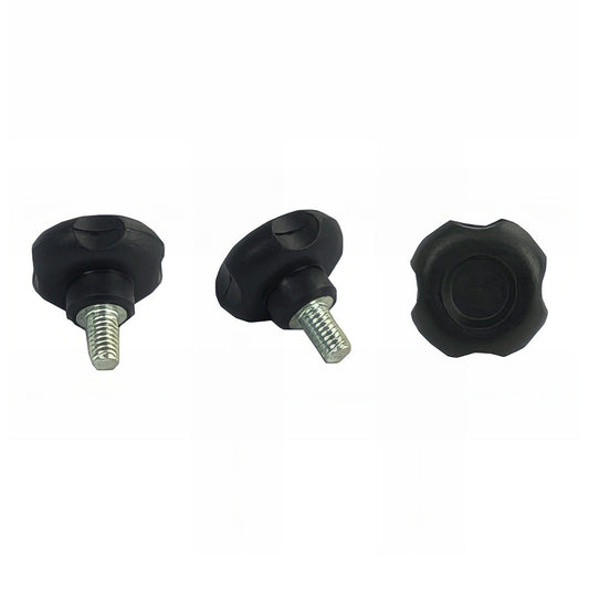 4 lobe male nylon handwheels with BZP steel stud in various sizes 21-52mm