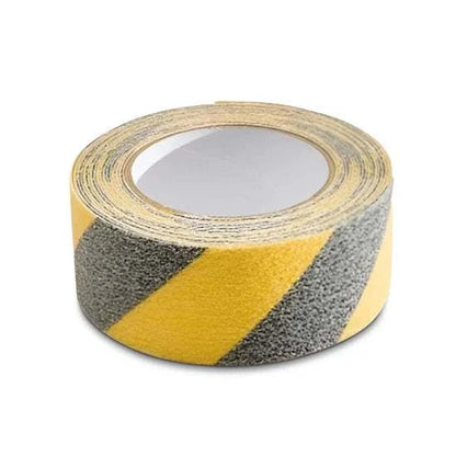 High-traction anti slip tape with diamond-sand abrasive for stairs, ramps, and walkways safety