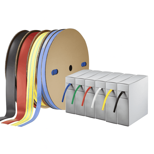 Jumbo reel of 2:1 heat shrink tubing on bulk spool for electrical and industrial use