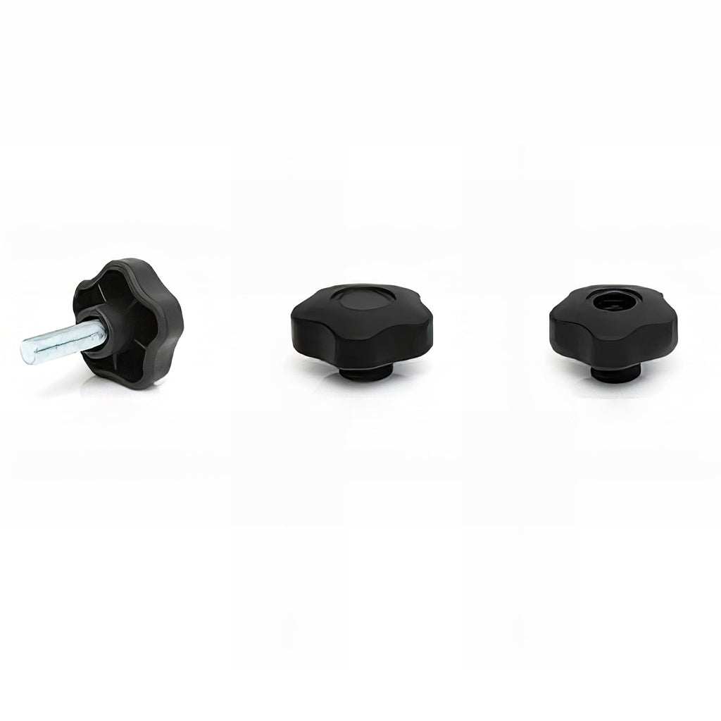 5 lobe soft touch handwheel with extra grip in male, female, and female through thread styles for cold area use