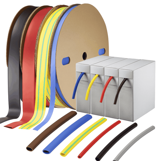 Mini reel boxes of 2:1 shrink ratio heat shrink tubing for professional cable insulation and wire repair