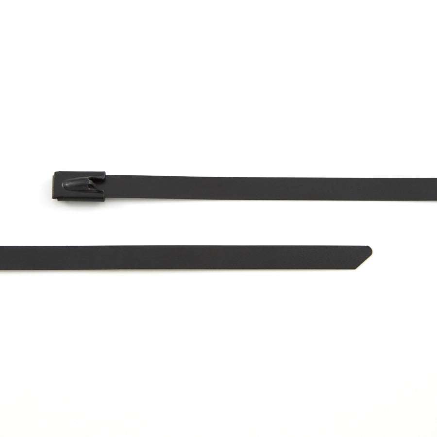 Polyester coated stainless steel cable ties grade 316 with PVC polyester coating for heavy-duty corrosion and UV resistance