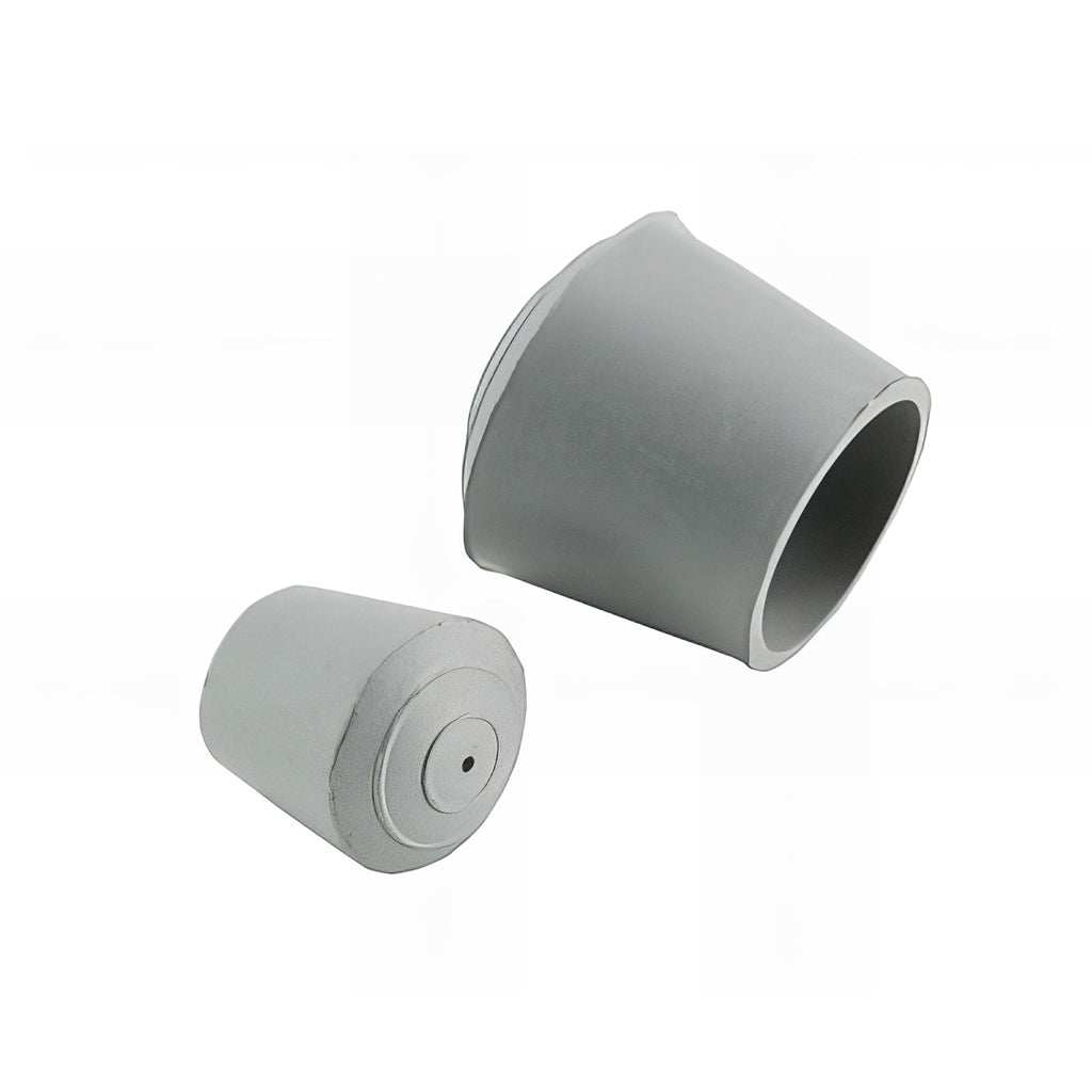 Rubber outside fitting ferrule for tubes with non-slip grey foot