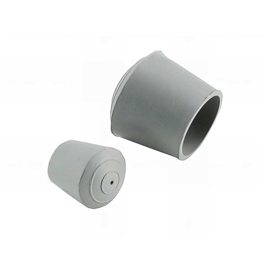 Rubber outside fitting ferrule for tubes with non-slip grey foot