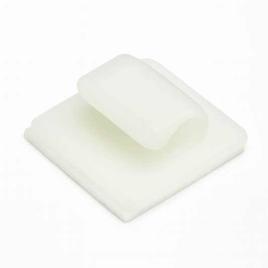 Cable Ties Adhesive Clips with strong self-adhesive backing for secure cable management in electrical and industrial settings